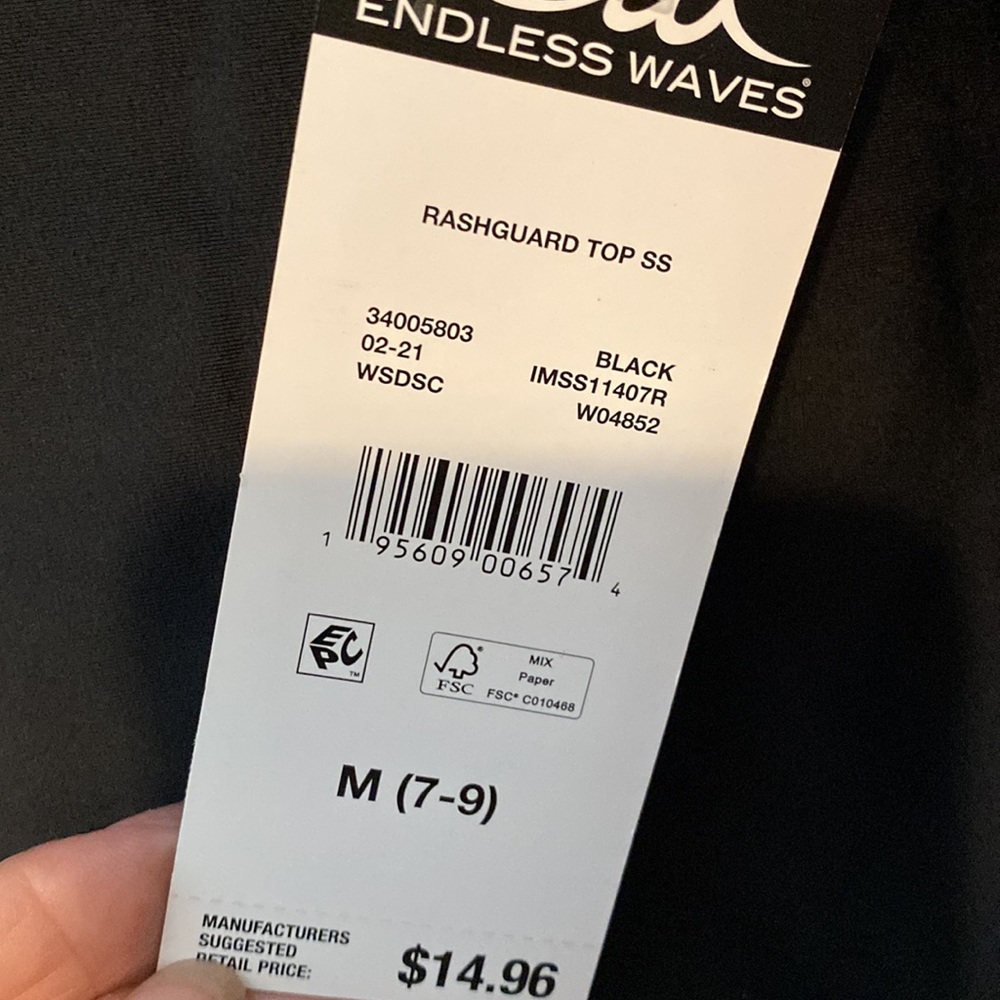 NWT ENDLESS WAVES RASHGUARD TOP - Picture 5 of 7